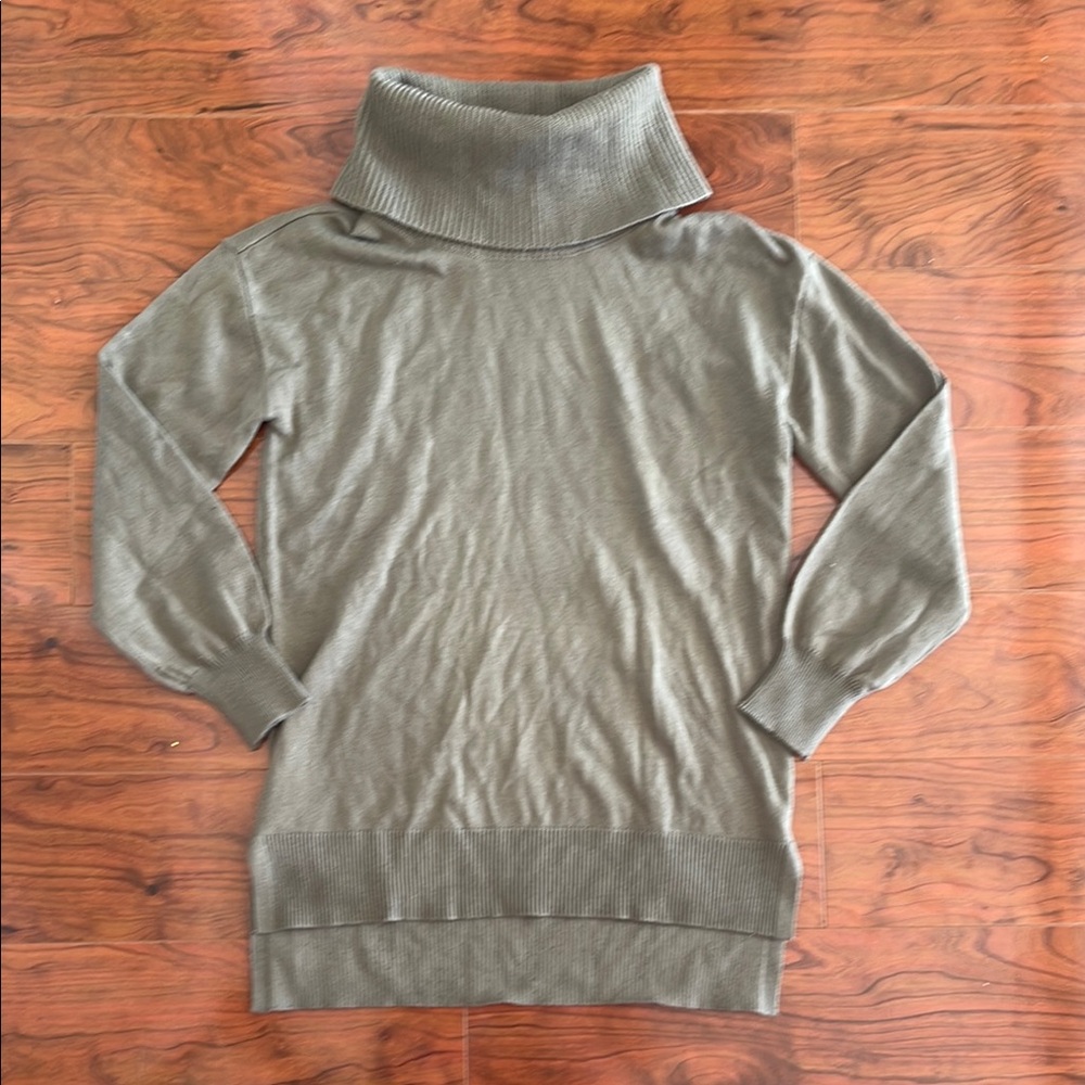 NWOT Loft Sage Green Cowl Neck Tunic Sweater Top